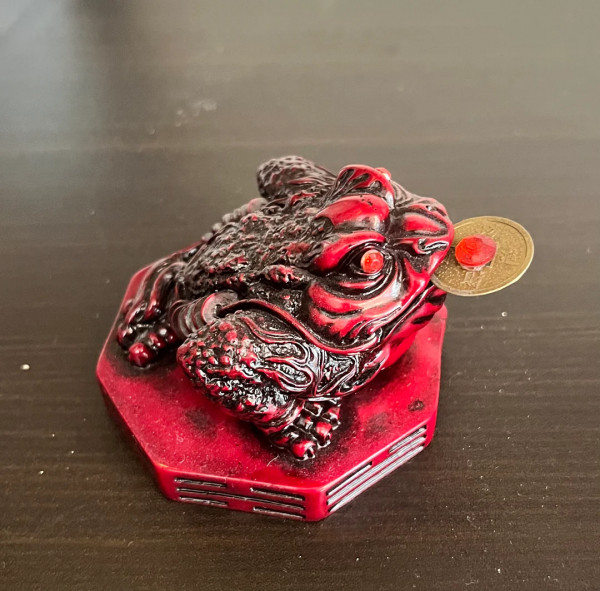 Magischer Geldfrosch rot (gross)